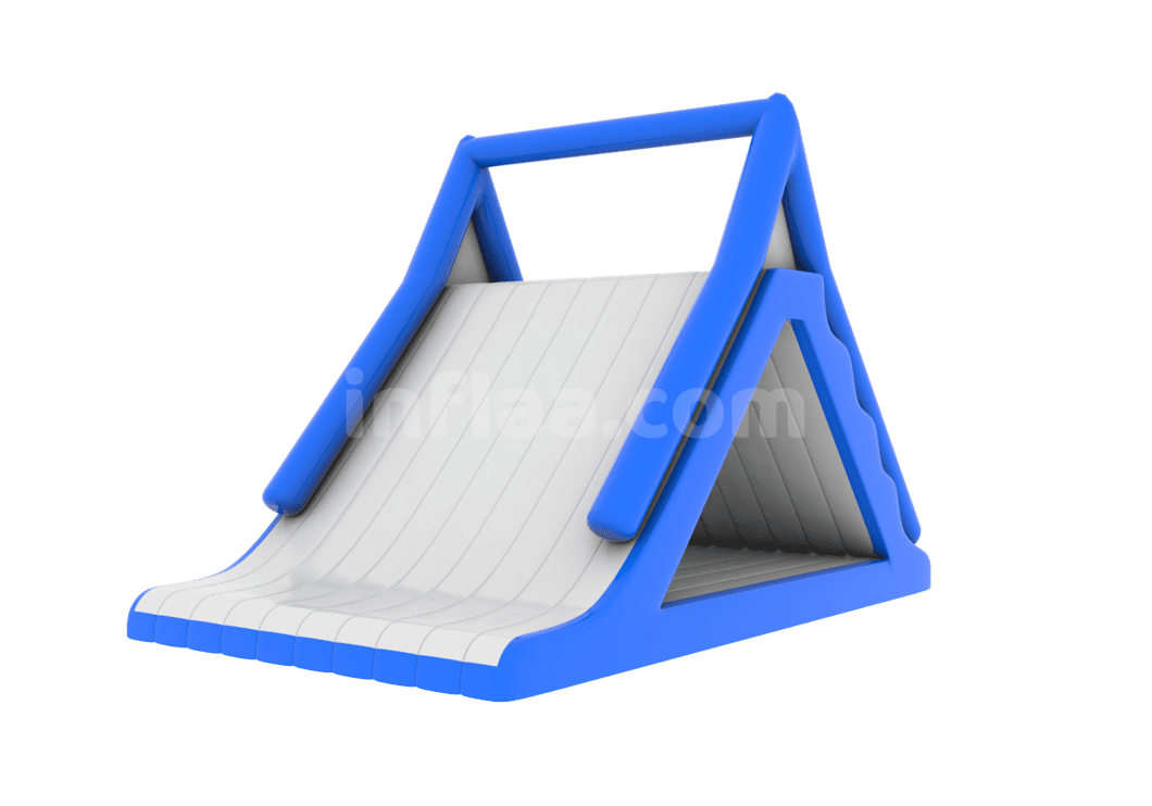 INFLATABLE FLOATING WATER PARK ELEMENT BLUE SLIDE right side