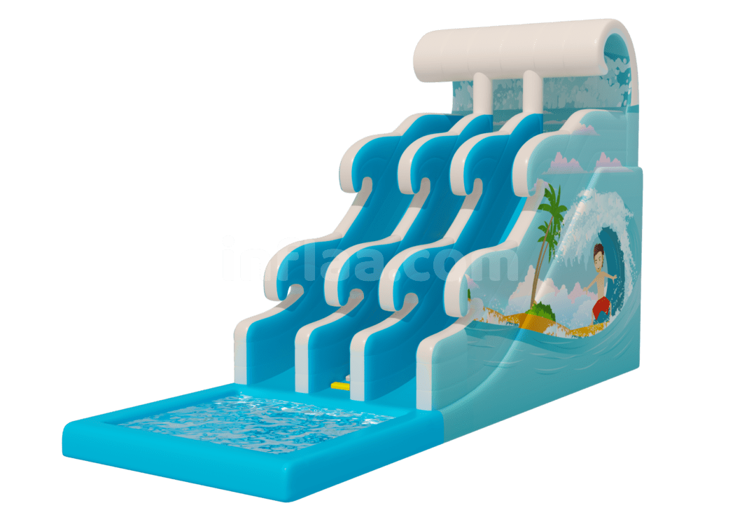 INFLATABLE WATER SLIDE WAVES right side