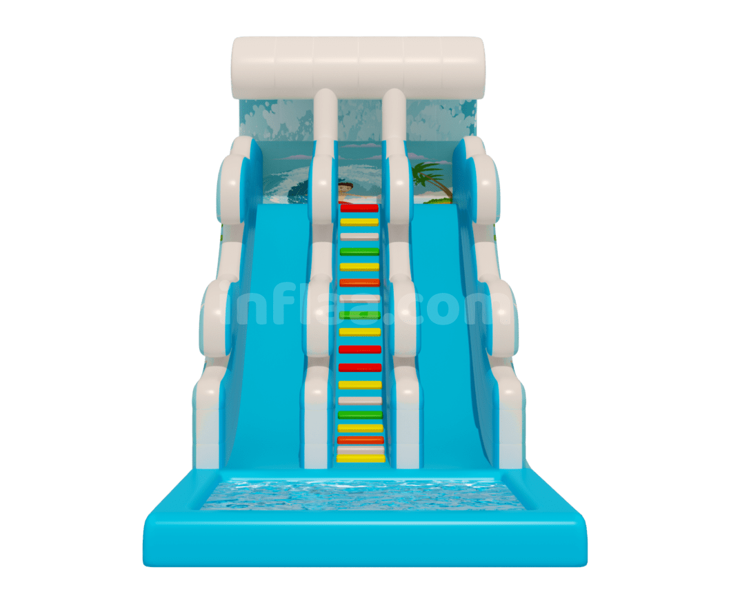 INFLATABLE WATER SLIDE WAVES front side