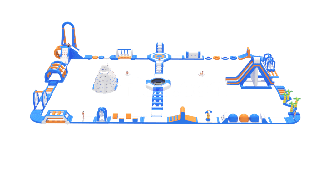INFLATABLE FLOATING WATER PARK SPORTSMAN front side