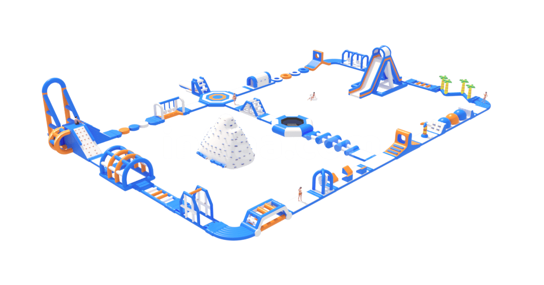 INFLATABLE FLOATING WATER PARK SPORTSMAN left side