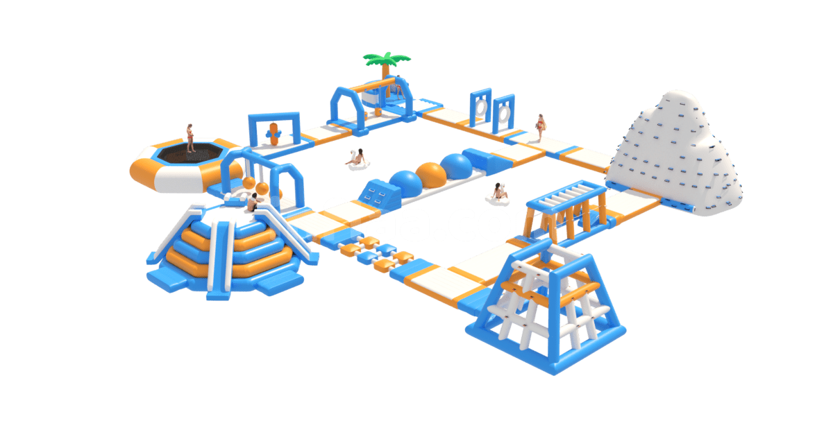 INFLATABLE FLOATING WATER PARK PYRAMIDS right side