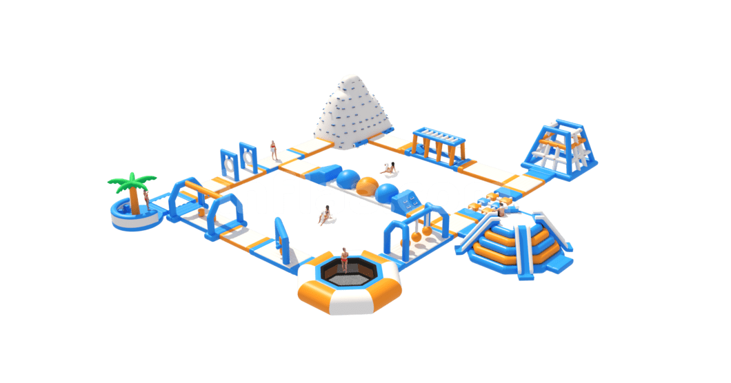 INFLATABLE FLOATING WATER PARK PYRAMIDS left side