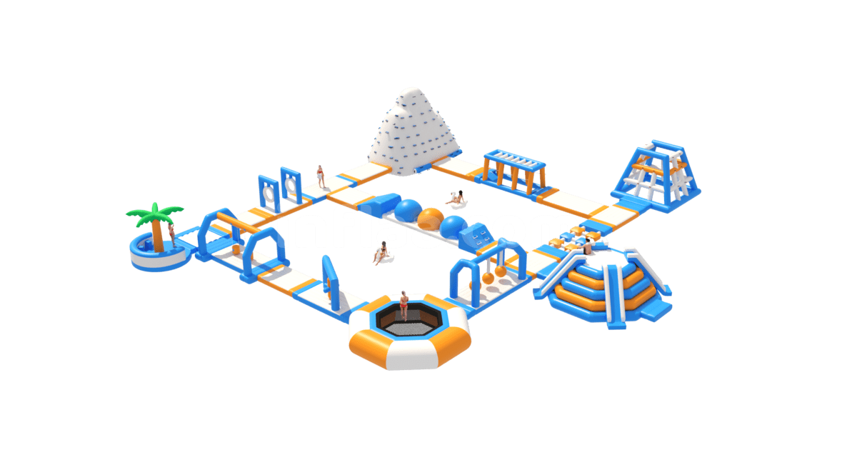 INFLATABLE FLOATING WATER PARK PYRAMIDS left side