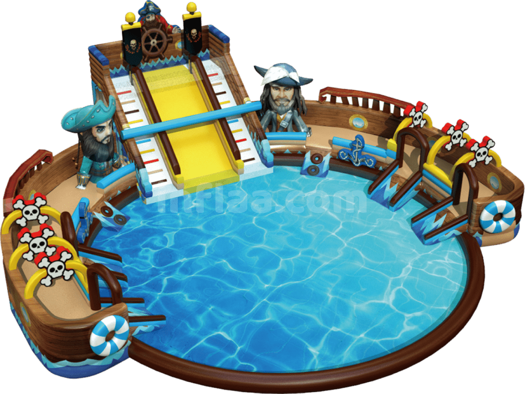 INFLATABLE WATER PARK PIRATES left side