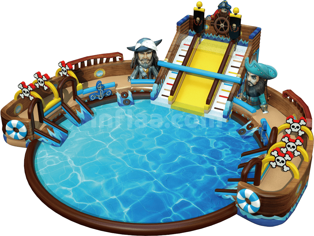 INFLATABLE WATER PARK PIRATES right side