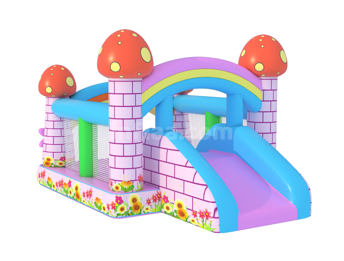 Toads Inflatable INFLATABLE COMBO RAINBOW AND TOADSTOOLS - inflaa.com