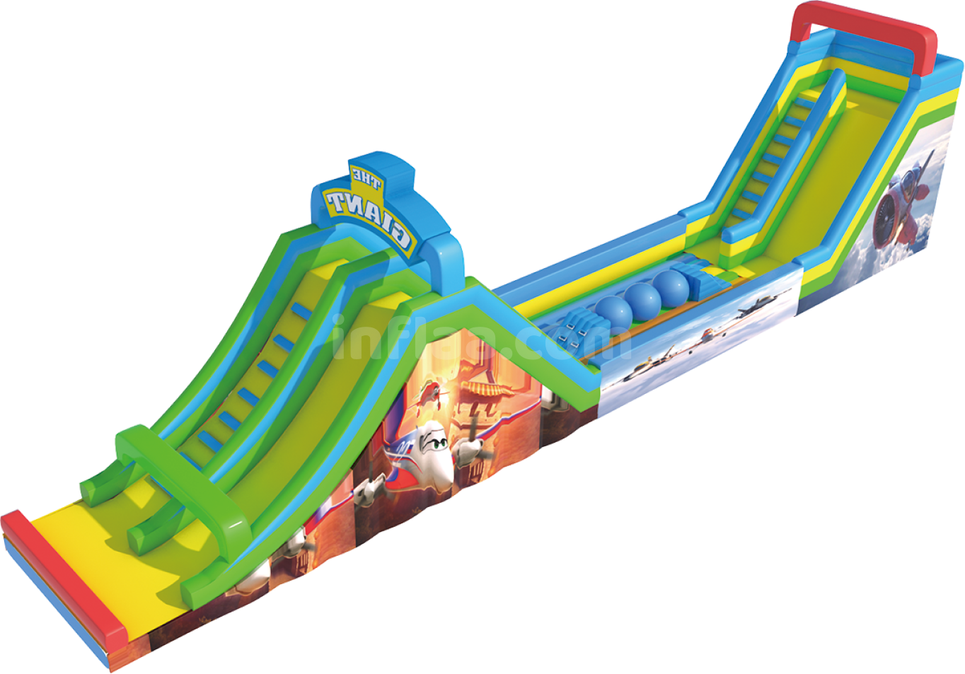 Plane Inflatable Ramp INFLATABLE OBSTACLE COURSE AIRPLANE - inflaa.com